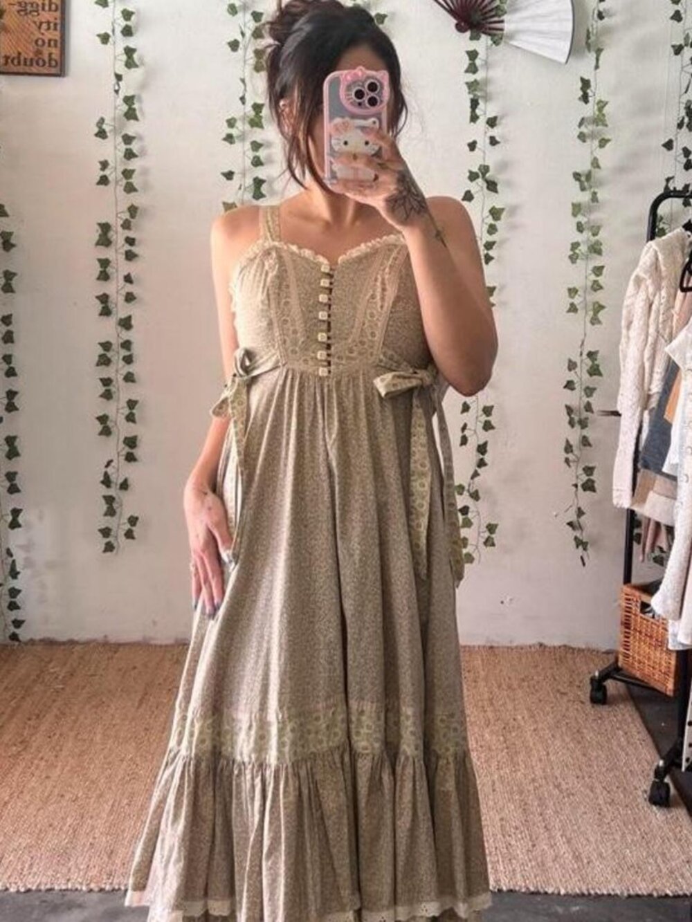Vintage 1970s Gunne Sax prairie maxi dress by Jessica size XXS